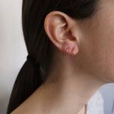 Lola 2 micron gold sleeper & helix earrings