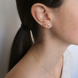 Geela round 2micron gold plated studs