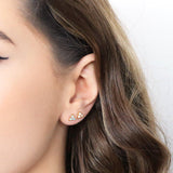 Meda opalite triangle stud earrings