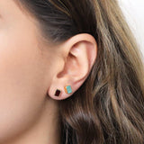 Ellie chalcedony semi-precious studs earrings
