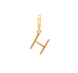 Initial medium charm gold hinge pendant