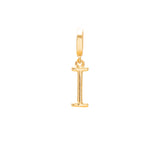 Initial medium charm gold hinge pendant