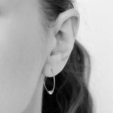 Santana blue opalite sterling silver hoop earrings