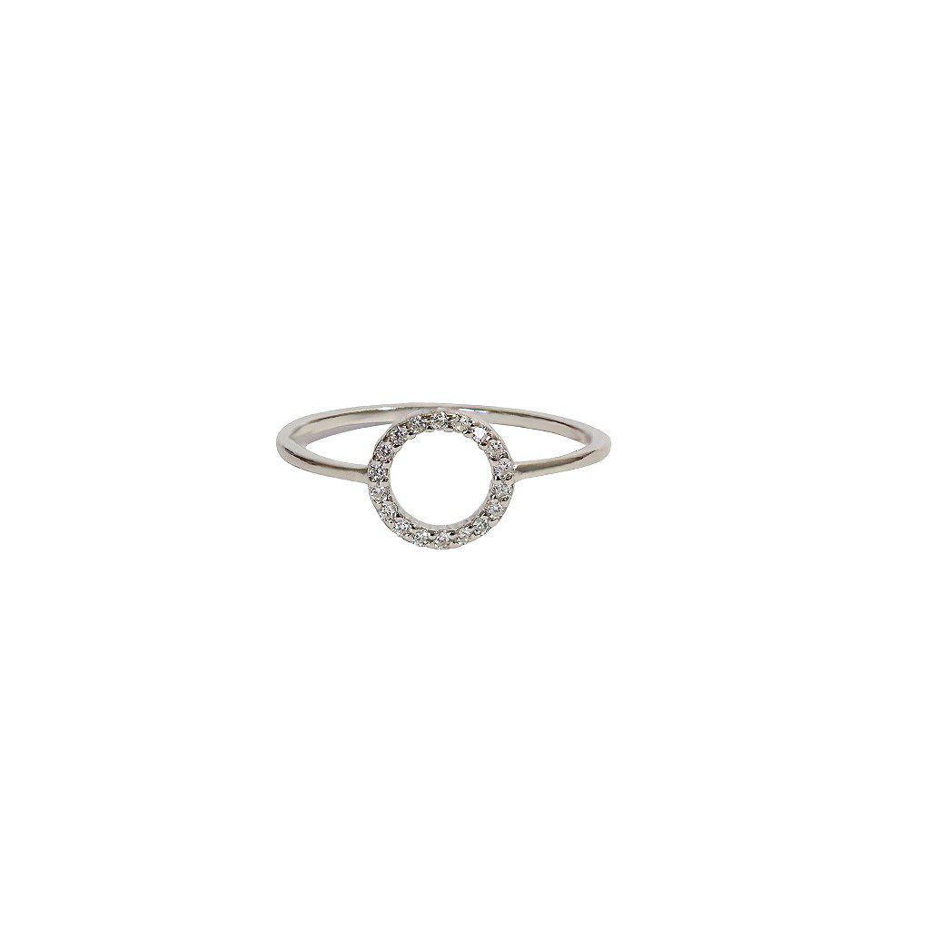 Ester silver crystal ring | MEZI