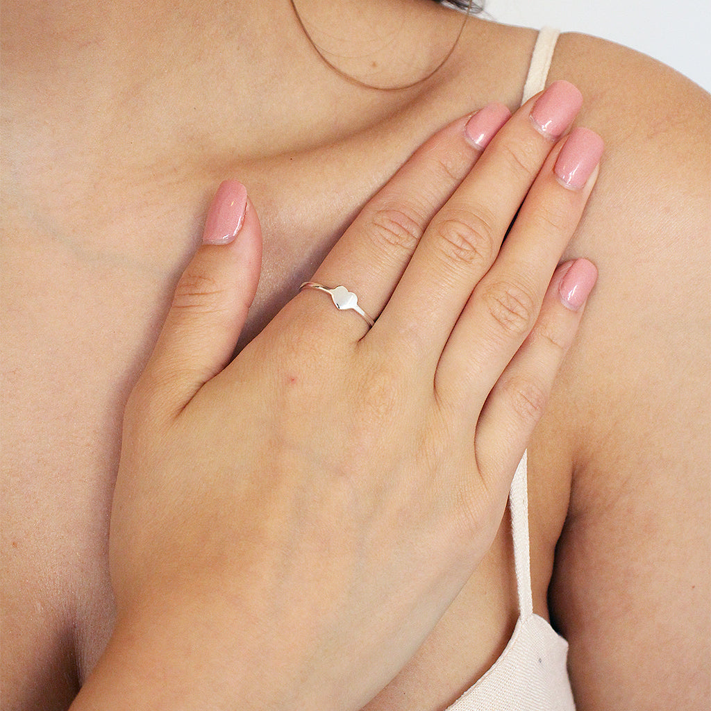 Heart sterling silver ring | MEZI
