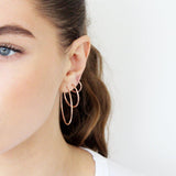 Plain hoops 2 micron rose gold plated
