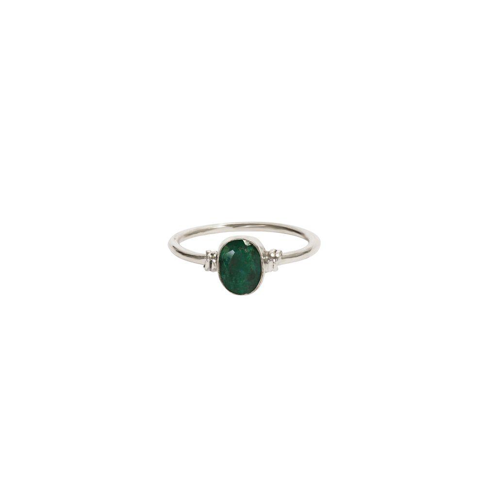 Zella oval sterling silver ring | MEZI