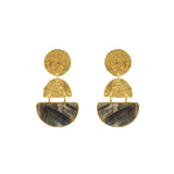 Safiya semi precious gold earrings