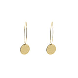 Liron disc small 2 micron gold earrings