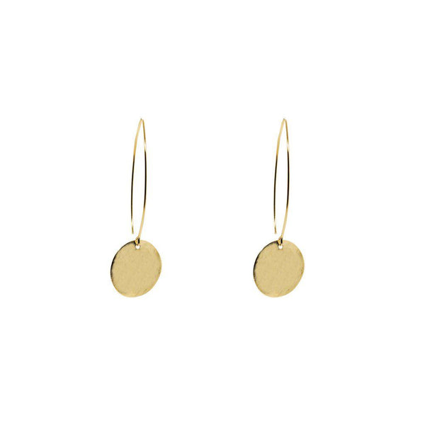 Liron disc small 2 micron gold earrings