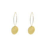 Liron disc large 2 micron gold earrings