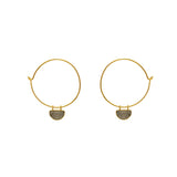 Desira semi precious gold hoops