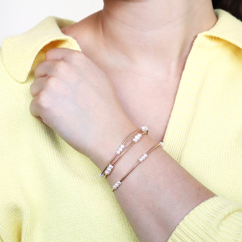 Alyx freshwater pearl 1 micron gold bracelet