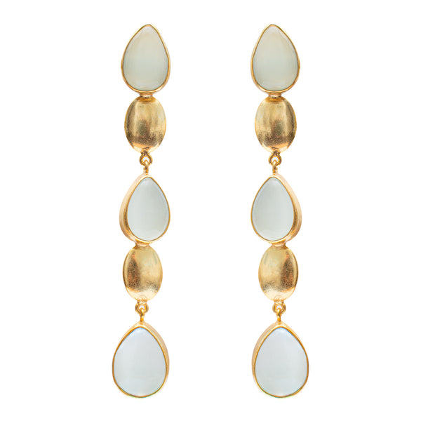 Kye semi precious gold earrings