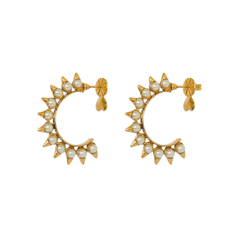 Luanna antique gold earrings
