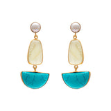 Lyza semi precious gold drop earrings