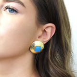 Annikki semi precious gold earrings
