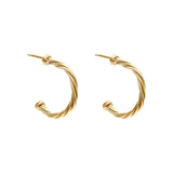 Dalya twist gold detail hoop earrings