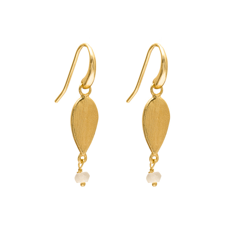 Clement moonstone drop gold vermeil earrings