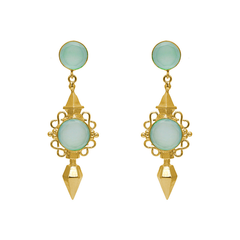 Kirsi semi precious gold earrings