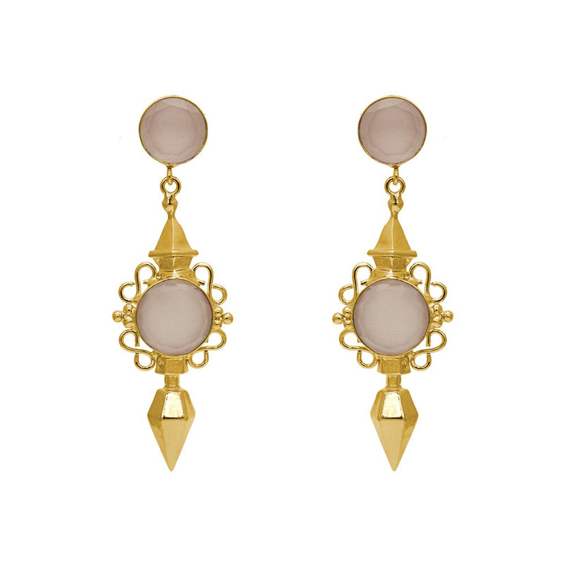 Kirsi semi precious gold earrings