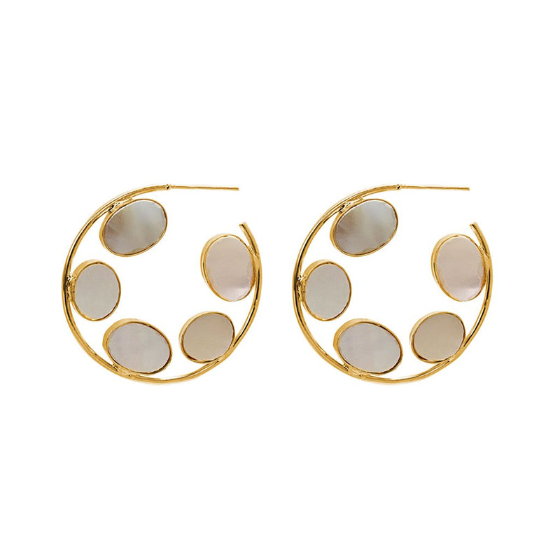 Irja semi precious gold earrings