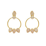 Lorelei semi precious gold earrings