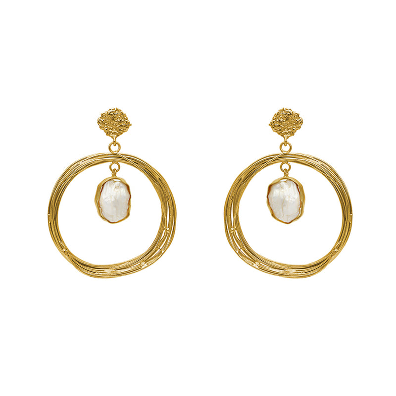Kaija gold freshwater pearl earrings