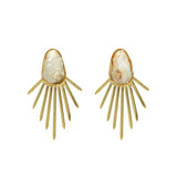 Raakal semi-precious gold earrings