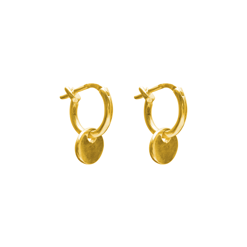 Agathe disc hoop earrings