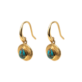 Camille drop semi precious gold vermeil earrings