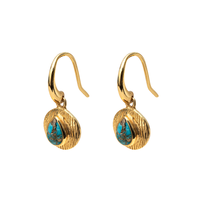 Camille drop semi precious gold vermeil earrings