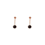 Imelda onyx gold semi precious stone earrings
