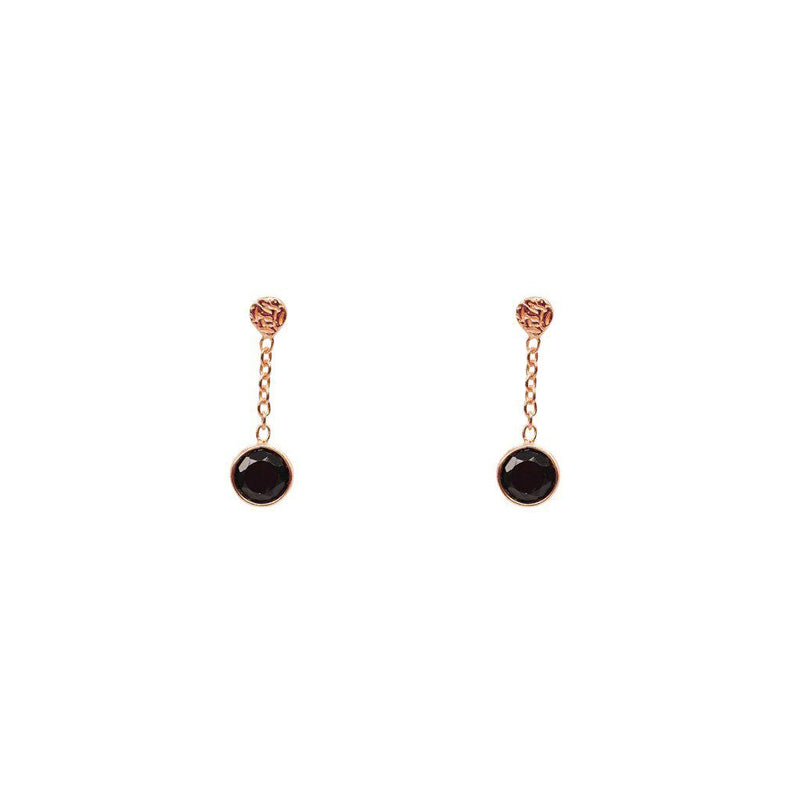 Imelda onyx gold semi precious stone earrings