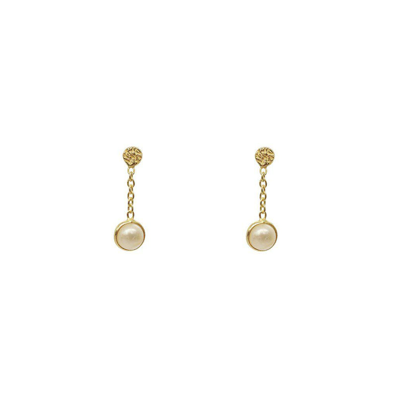 Imelda freshwater pearl semi precious stone earrings