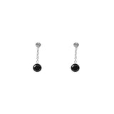 Imelda onyx gold semi precious stone earrings