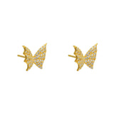 Butterfly crystal studs