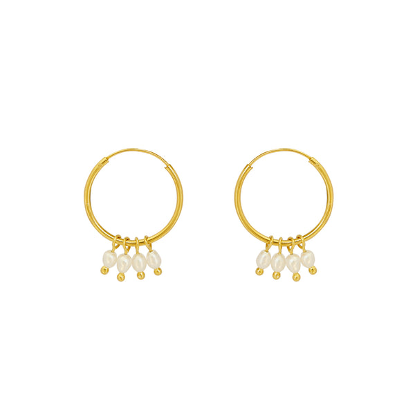 Juelz freshwater pearl hoops