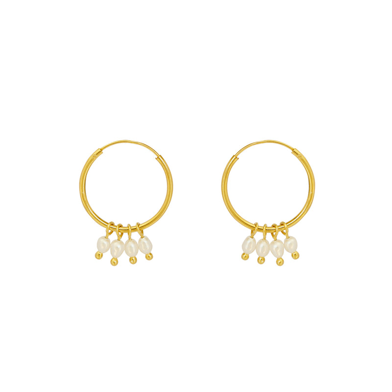 Juelz freshwater pearl hoops