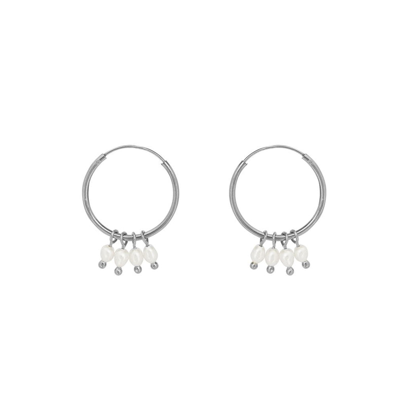 Juelz freshwater pearl hoops