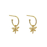 Dragonfly hoop earrings
