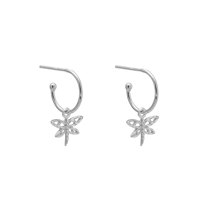 Dragonfly hoop earrings