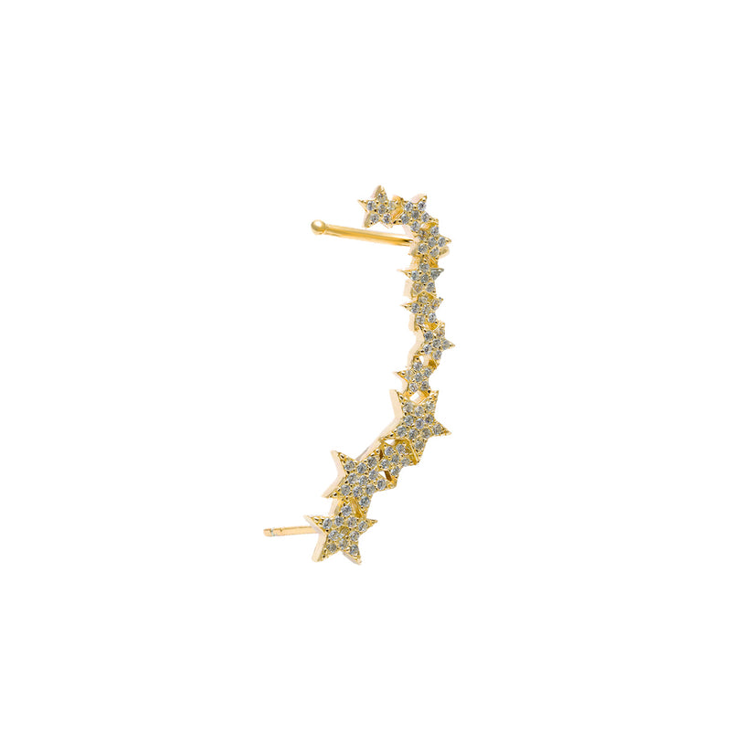 Star crawler cuff earring