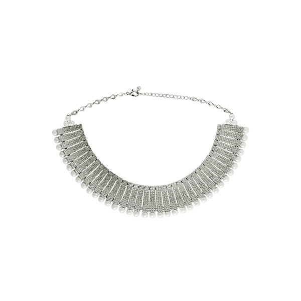 Kamari crystal and pearl necklace