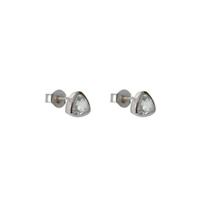 Leville semi-precious sterling silver studs