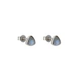 Leville semi-precious sterling silver studs