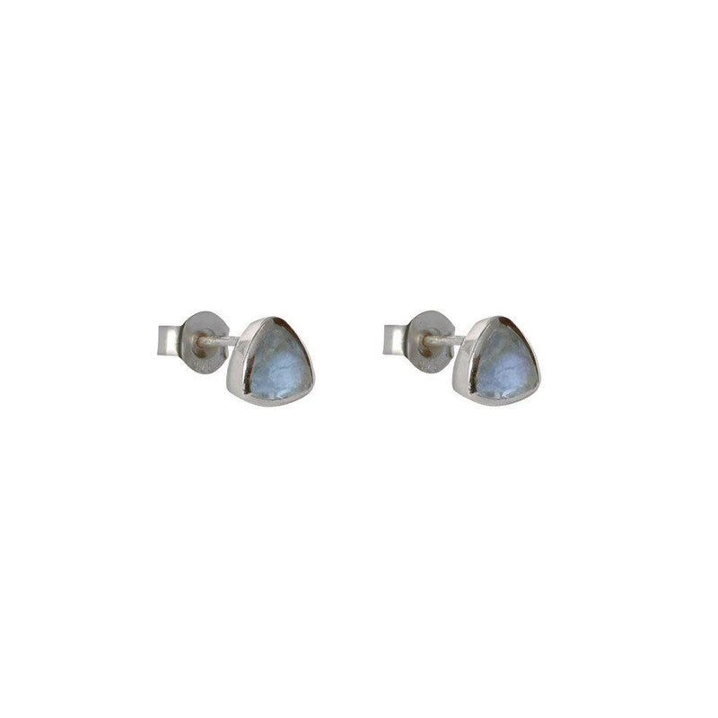 Leville semi-precious sterling silver studs