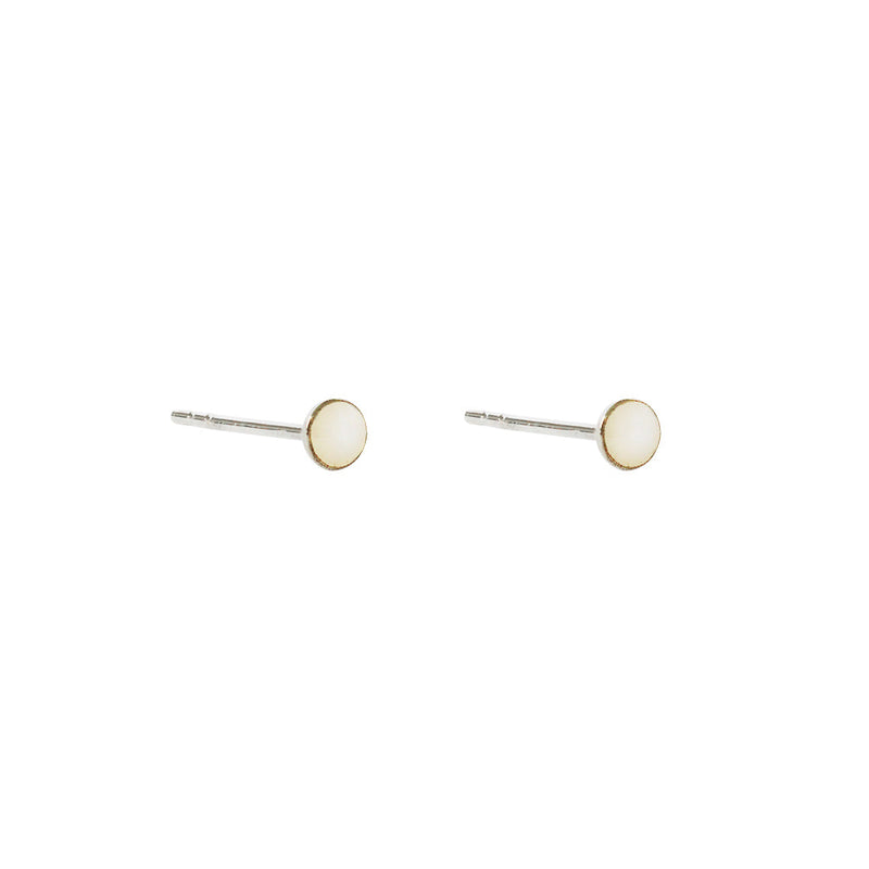 Lana sterling silver mother of pearl mini studs
