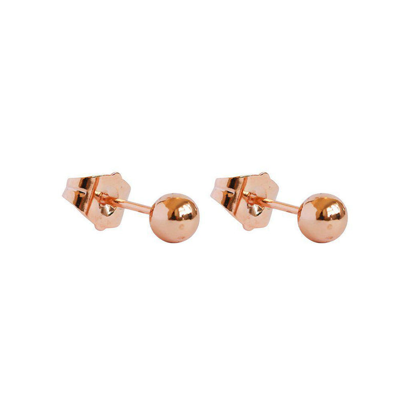 Rose gold ball studs