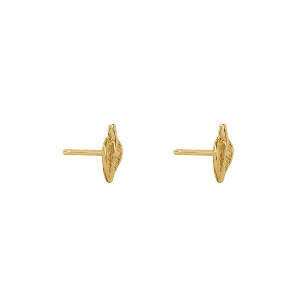 Leaf gold filled studs